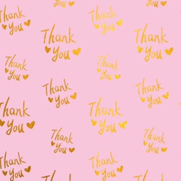 100 Pink Thank You Tissue Paper Sheets, 14x20 PRICE IS FIRM - Picture 4 of 11